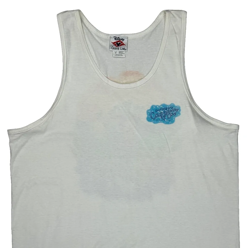Cruise Line Disney Cartoon Vest - XL White Cotton - Image 5