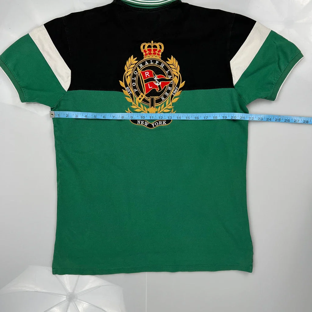 Custom Fit Ralph Lauren Polo Shirt - No Size Green Cotton - Image 3