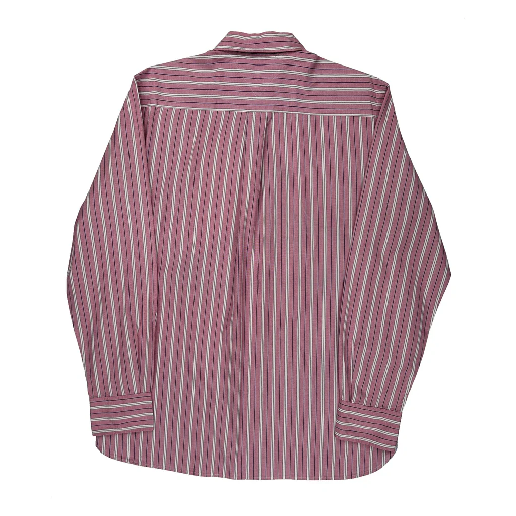 Custom Fit Tommy Hilfiger Striped Shirt - Large Red Cotton - Image 2