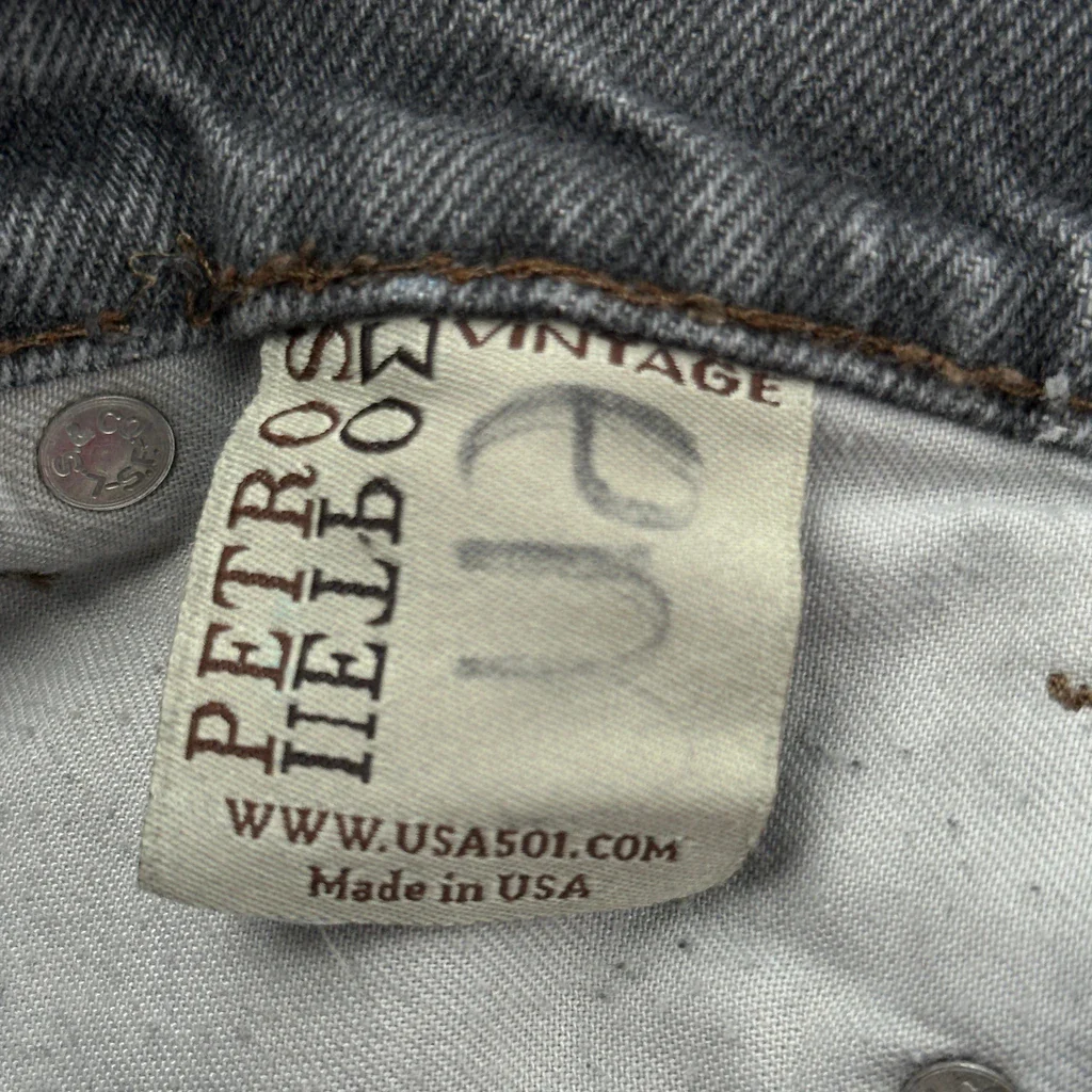 Cut Off Levis Mini Denim Shorts - 30W UK 10 Grey Denim - Image 5