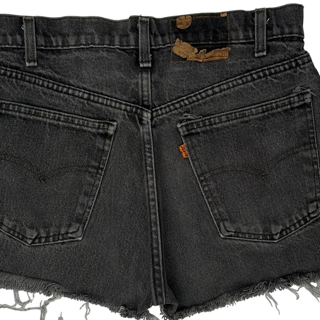 Cut Off Levis Mini Denim Shorts - 30W UK 10 Grey Denim - Image 7