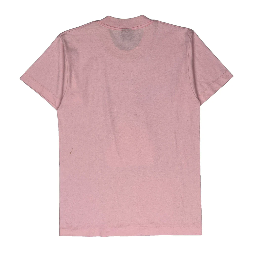 Cutest Cat Screen Stars Single Stitch T-Shirt - Medium Pink Cotton Blend - Image 2