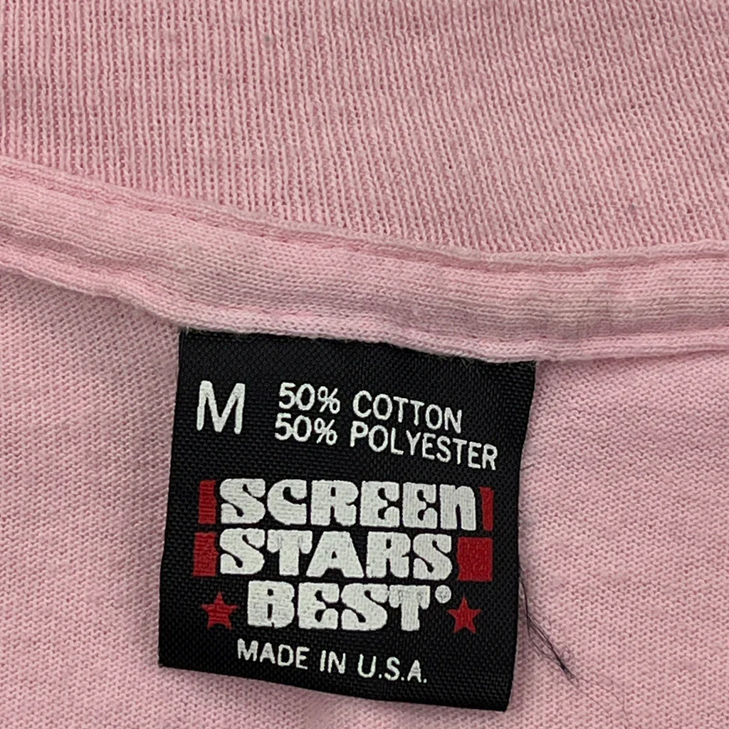 Cutest Cat Screen Stars Single Stitch T-Shirt - Medium Pink Cotton Blend - Image 3