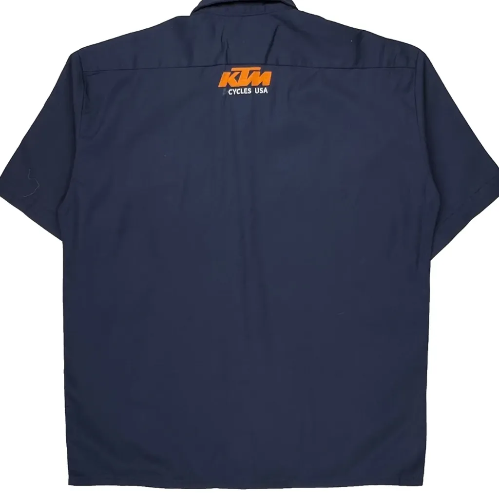 Cycles USA Dickies Short Sleeve Shirt - XL Blue Polyester Blend - Image 6