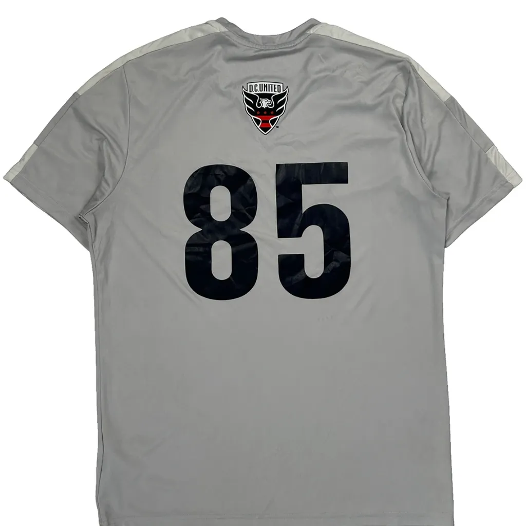 D.C. United Adidas Football Shirt - Large Grey Polyester - Image 6