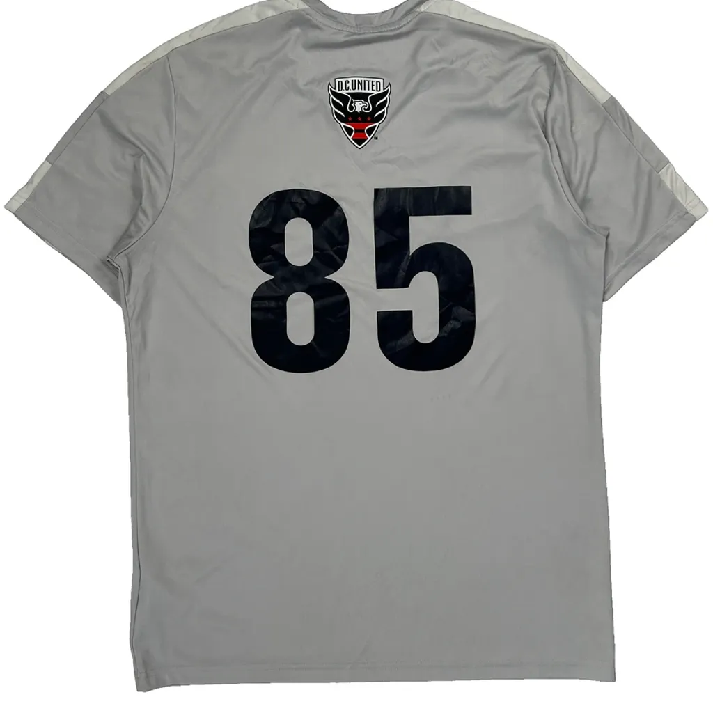 D.C. United Adidas Football Shirt - Large Grey Polyester - Image 7