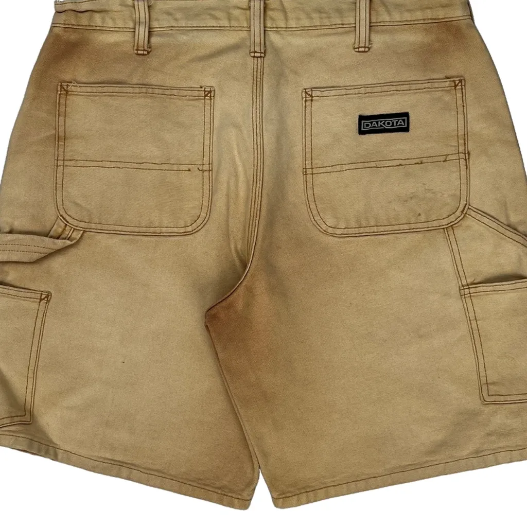 Dakota Grizzly Carpenter Shorts - 32W 10L Beige Cotton - Image 8