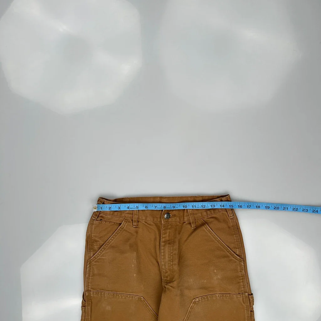 Dakota Grizzly Double Knee Carpenter Trousers - 30W 29L Brown Cotton - Image 3