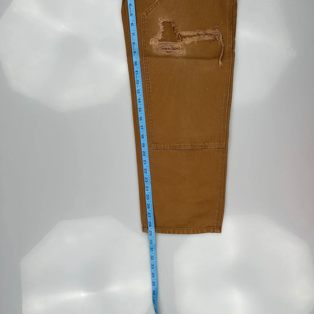 Dakota Grizzly Double Knee Carpenter Trousers - 30W 29L Brown Cotton - Image 5