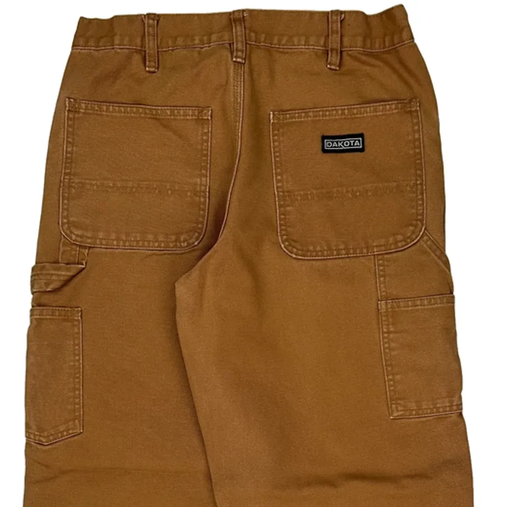 Dakota Grizzly Double Knee Carpenter Trousers - 30W 29L Brown Cotton - Image 8