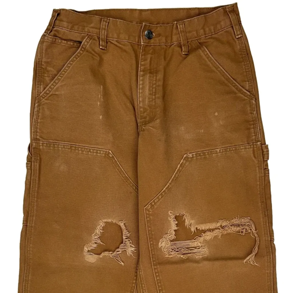 Dakota Grizzly Double Knee Carpenter Trousers - 30W 29L Brown Cotton - Image 9