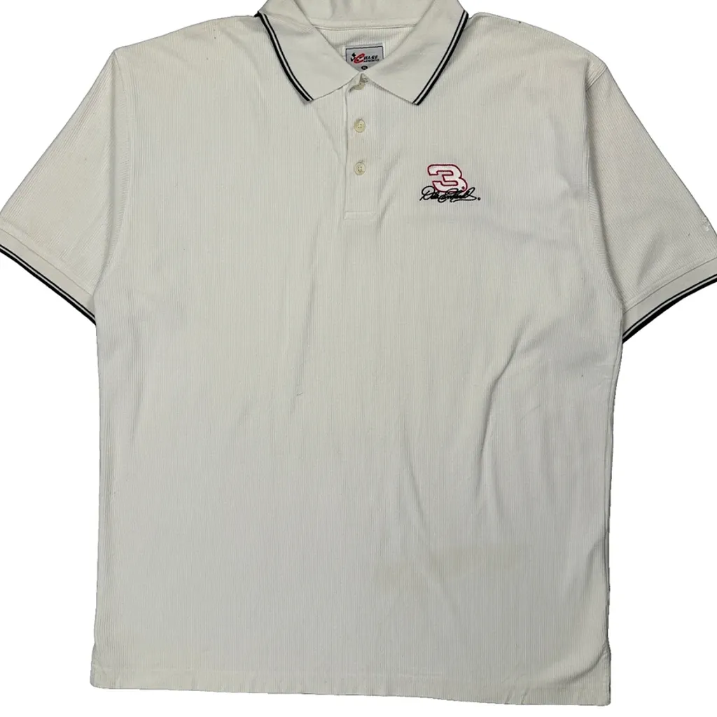 Dale Earnhardt Chase Authentics Nascar Polo Shirt - XL White Cotton Blend - Image 5