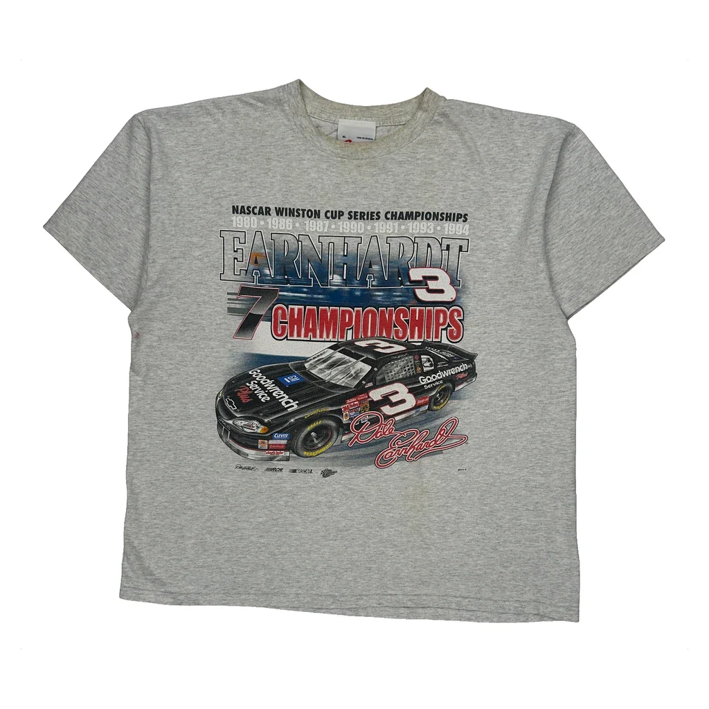 Dale Earnhardt Competitors View Nascar T-Shirt - XL Grey Cotton