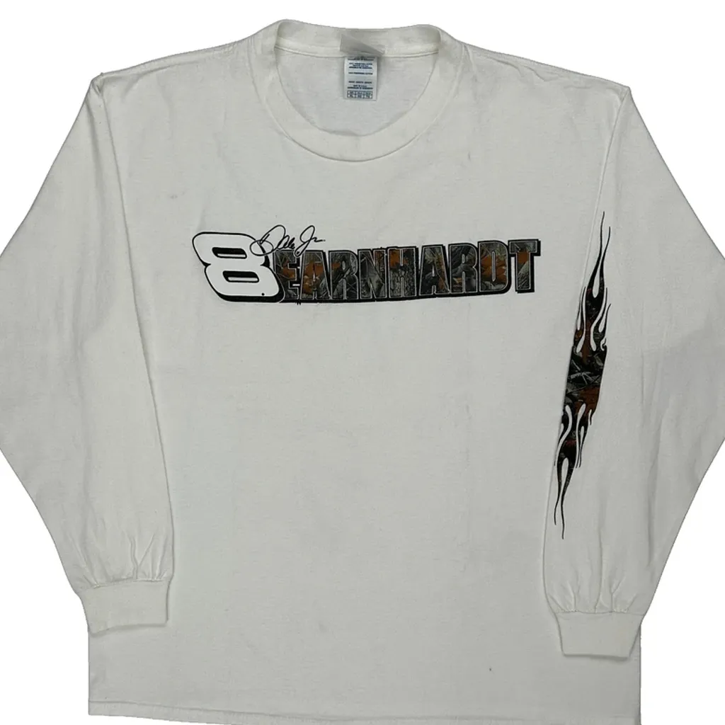 Dale Earnhardt Jr. Chase Authentics Nascar Long Sleeve T-Shirt - XL White Cotton - Image 4