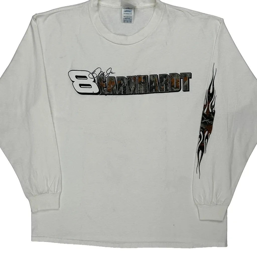 Dale Earnhardt Jr. Chase Authentics Nascar Long Sleeve T-Shirt - XL White Cotton - Image 5