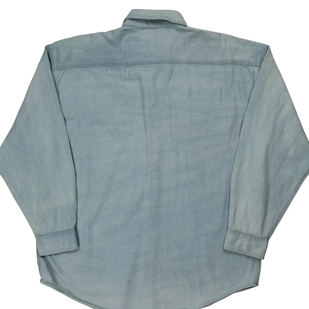 Dale Earnhardt Nascar Denim Shirt - XL Light Wash Cotton - Image 6