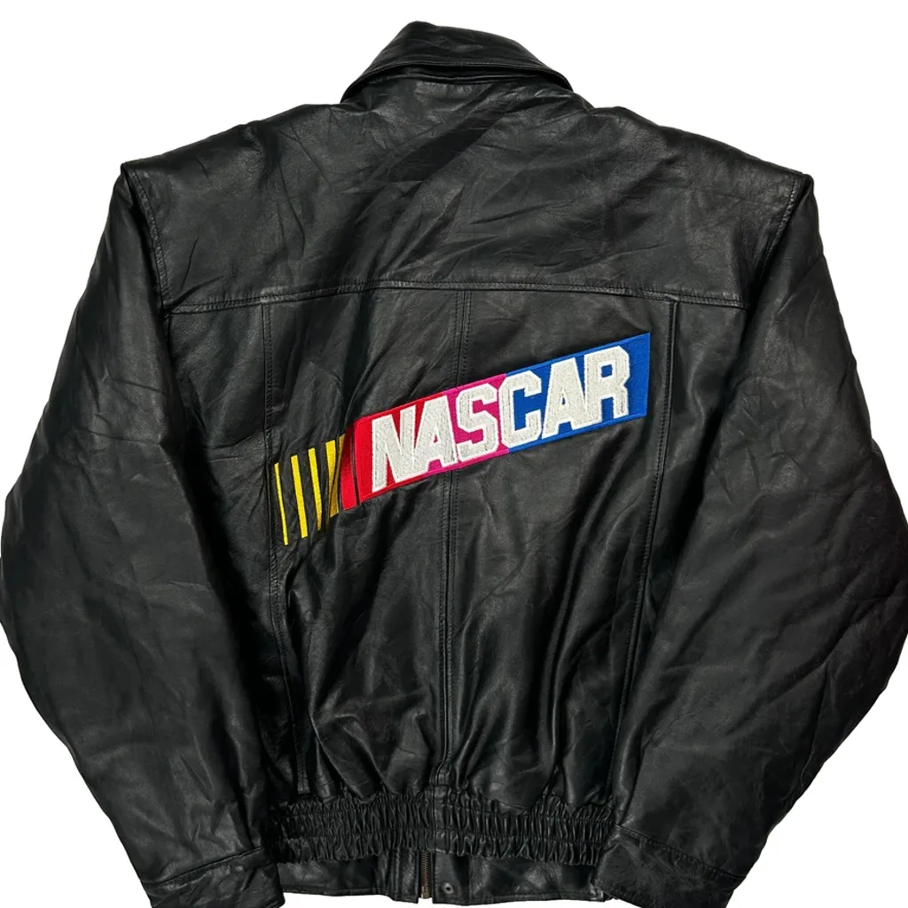 Dale Earnhardt Nascar Leather Jacket - XL Black Leather - Image 7
