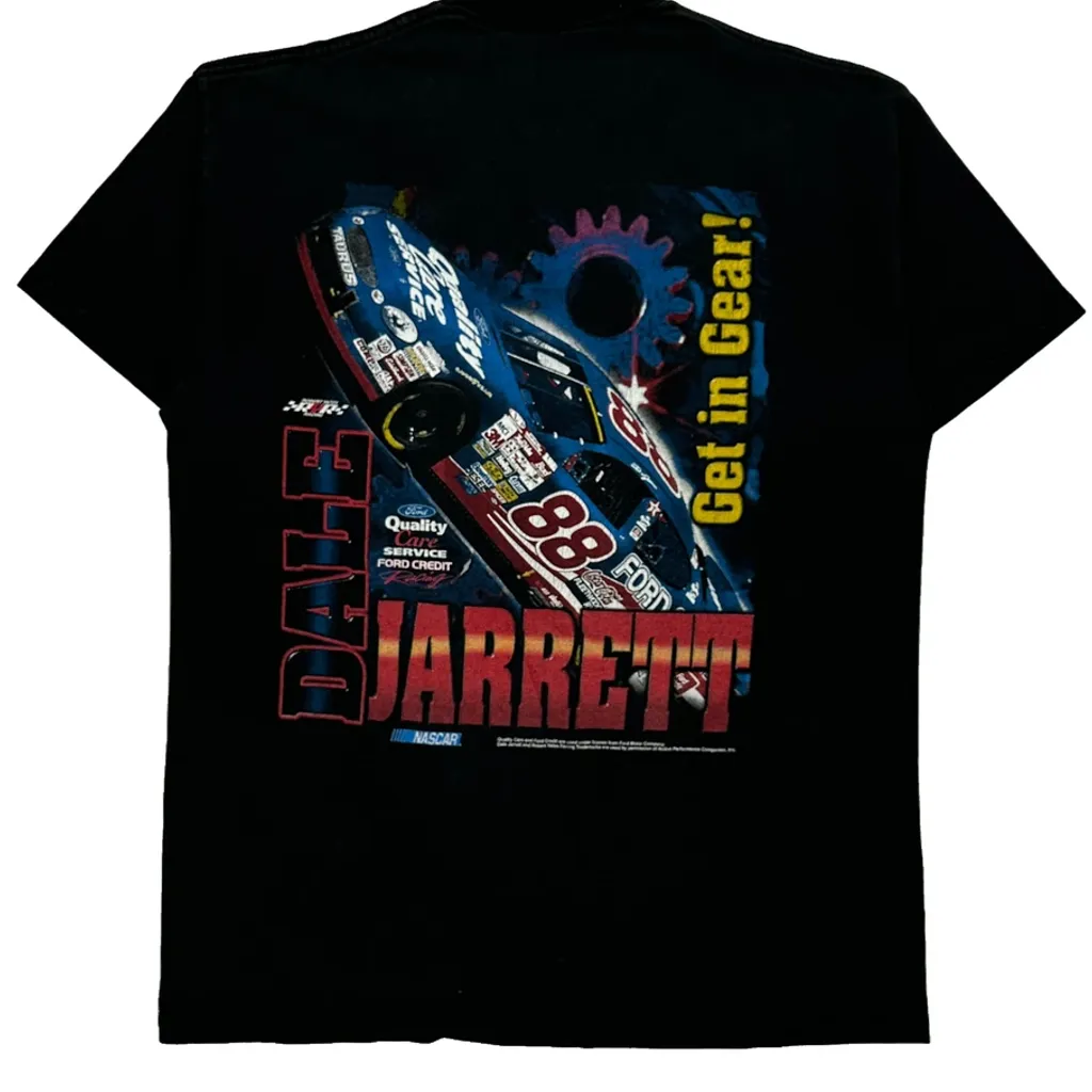 Dale Jarrett Competitors View Nascar T-Shirt - Large Black Cotton - Image 6
