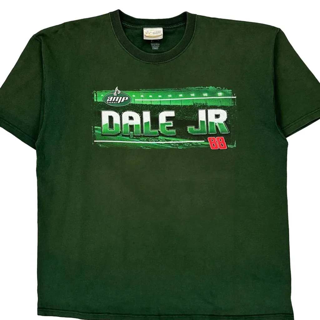 Dale Jr Chase Authentics Nascar T-Shirt - Large Green Cotton - Image 4