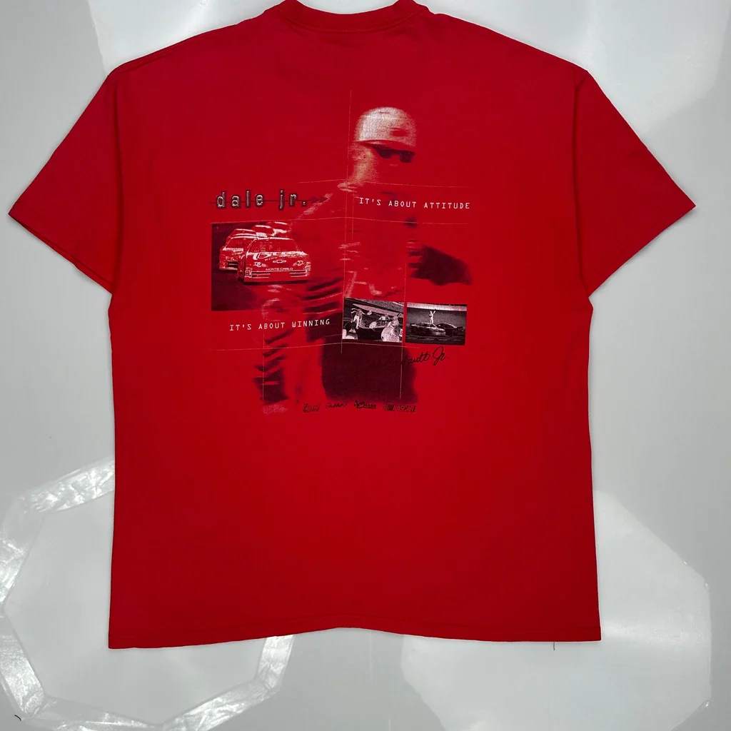 Dale Jr. Chase Authentics Nascar T-Shirt - XL Red Cotton - Image 3