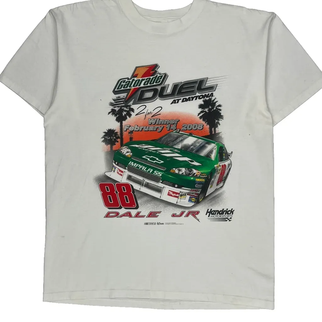 Dale Jr Chase Authentics Nascar T-Shirt - Large White Cotton - Image 4