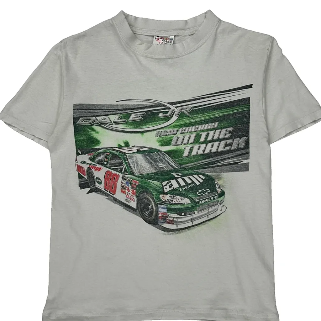 Dale Jr. Chase Authentics Nascar T-Shirt - Small White Cotton - Image 5
