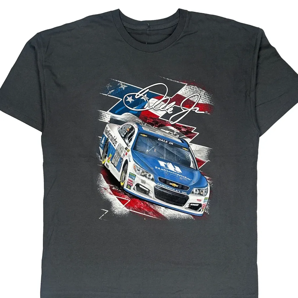 Dale Jr. Hendrick Nascar T-Shirt - XL Grey Cotton - Image 4