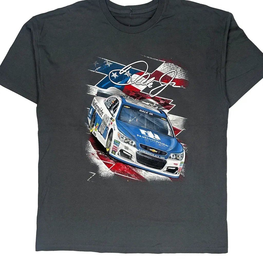 Dale Jr. Hendrick Nascar T-Shirt - XL Grey Cotton - Image 5