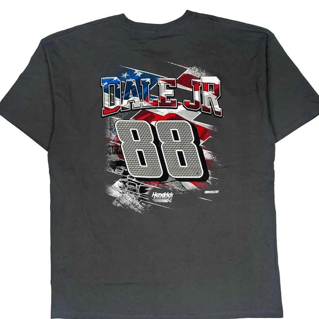Dale Jr. Hendrick Nascar T-Shirt - XL Grey Cotton - Image 6