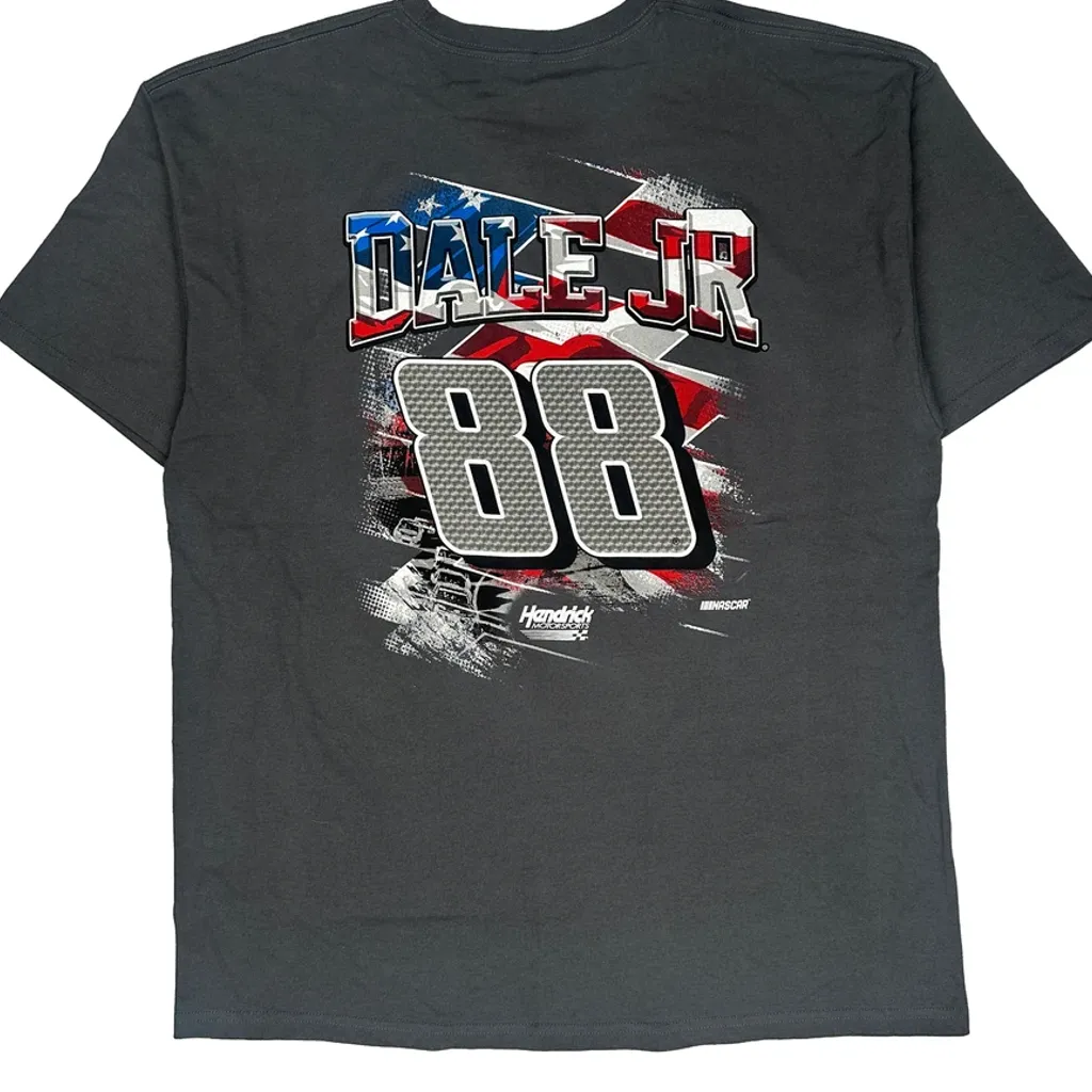 Dale Jr. Hendrick Nascar T-Shirt - XL Grey Cotton - Image 7