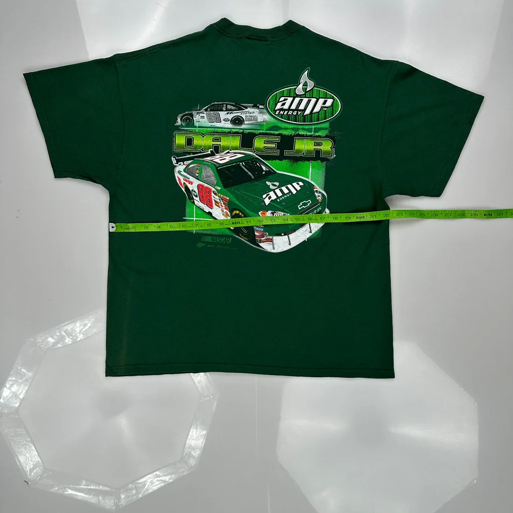 Dale Jr Nascar T-Shirt - Large Green Cotton - Image 3