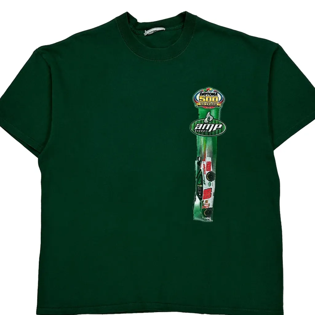 Dale Jr Nascar T-Shirt - Large Green Cotton - Image 4