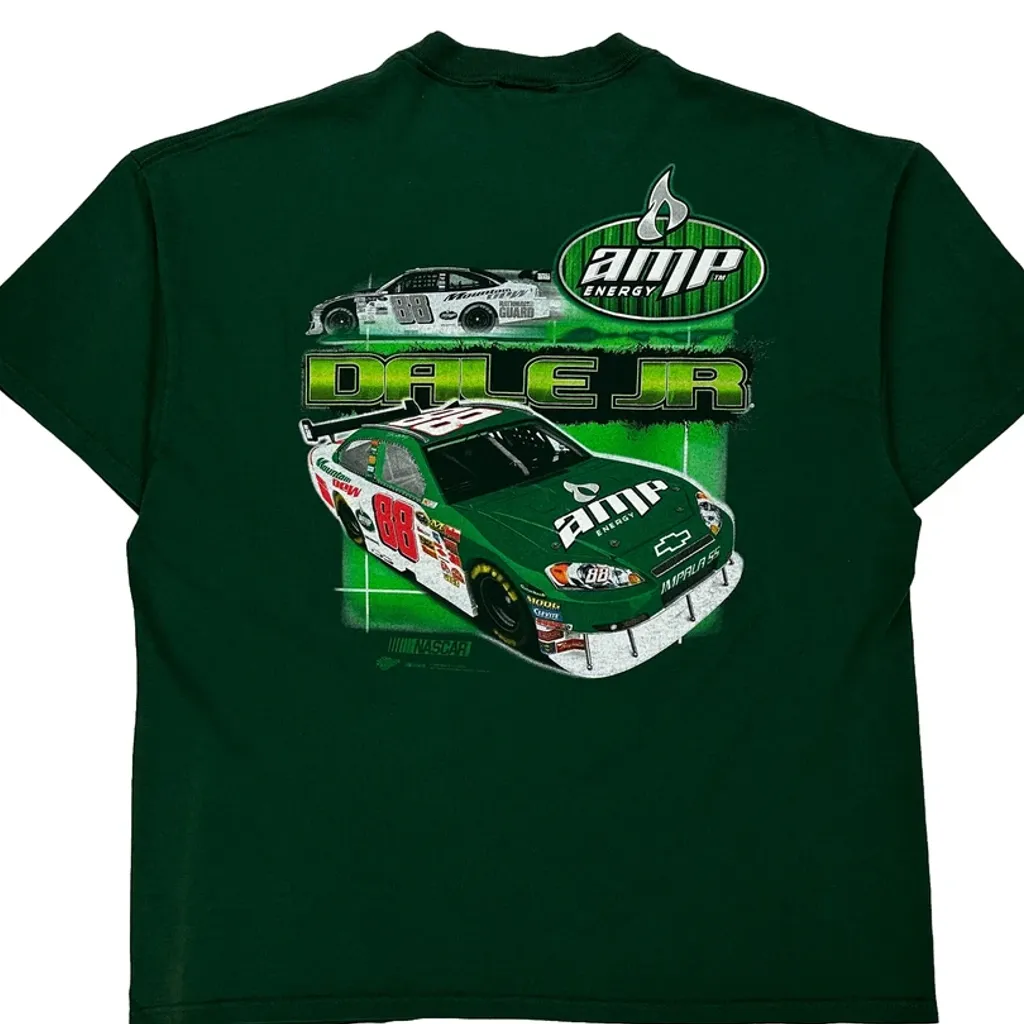 Dale Jr Nascar T-Shirt - Large Green Cotton - Image 6