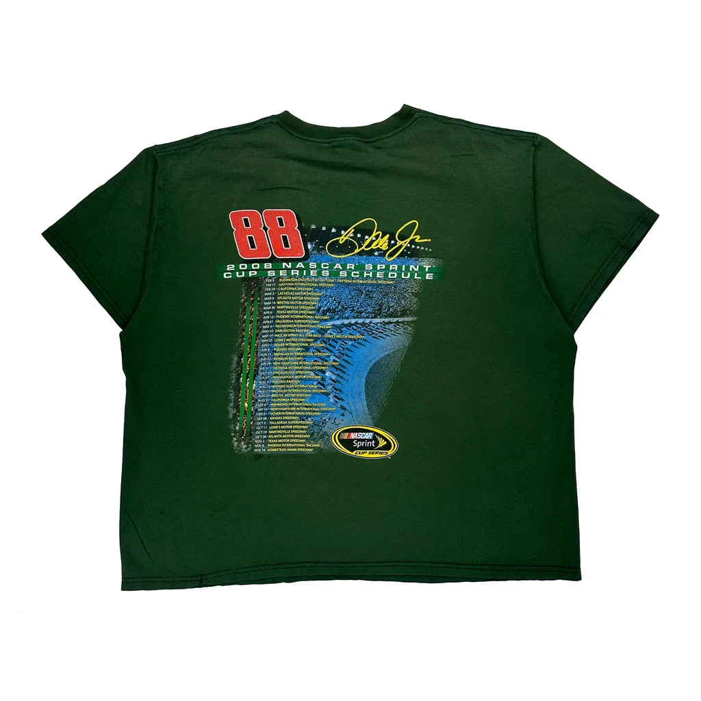 Dale Jr Nascar T-Shirt - XL Green Cotton - Image 2