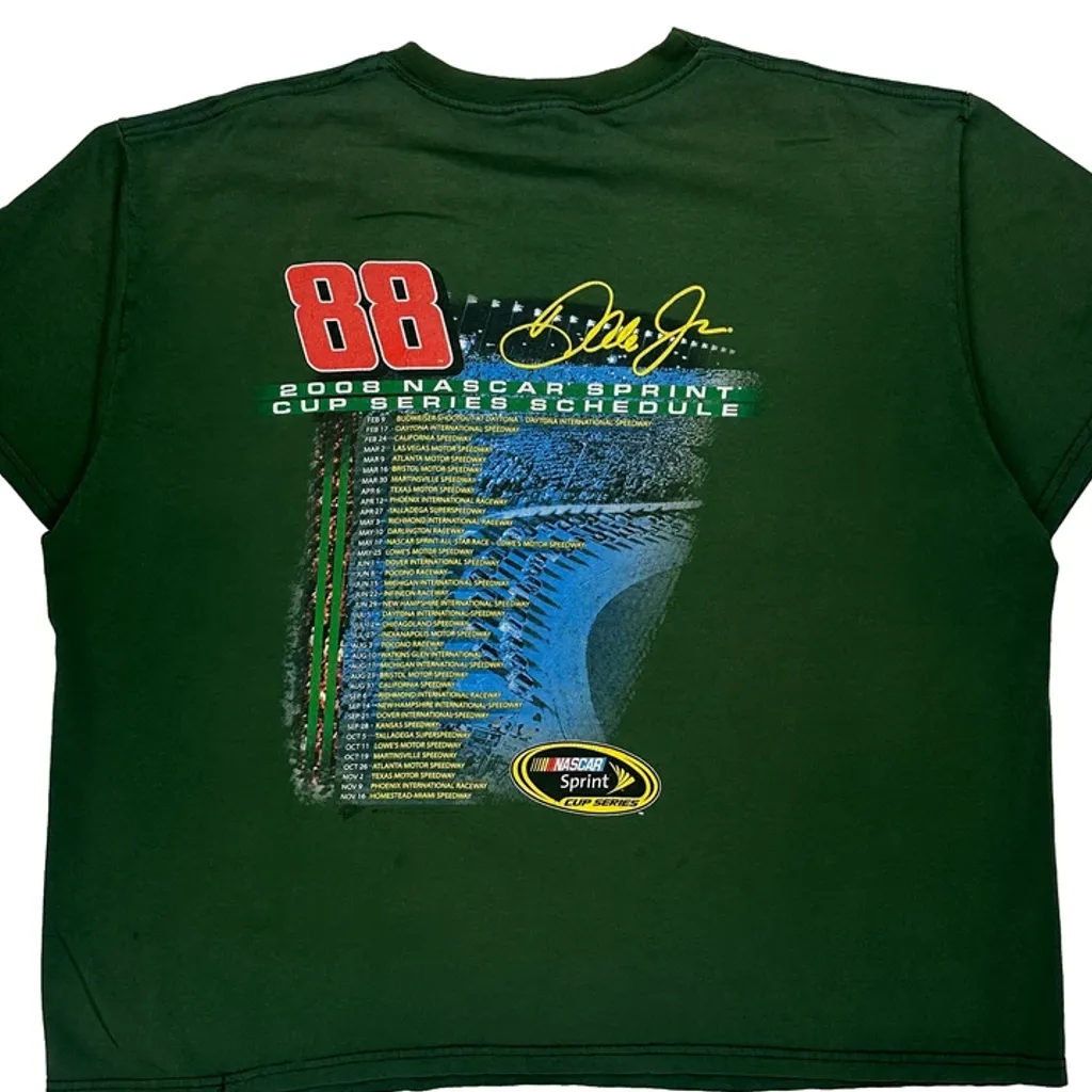 Dale Jr Nascar T-Shirt - XL Green Cotton - Image 7