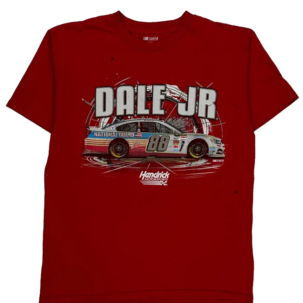 Dale Jr Nascar Graphic T-Shirt - Large Red Cotton - Image 4