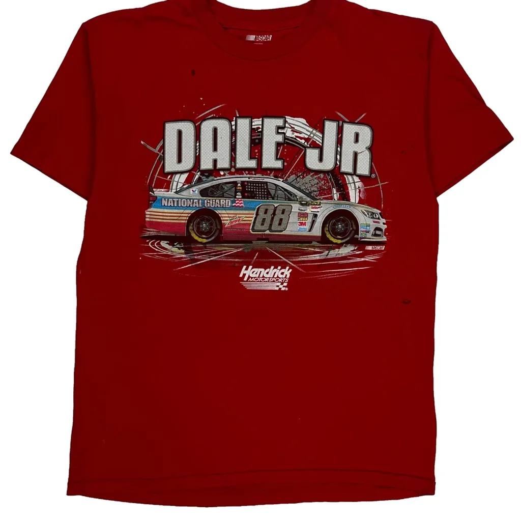 Dale Jr Nascar Graphic T-Shirt - Large Red Cotton - Image 5