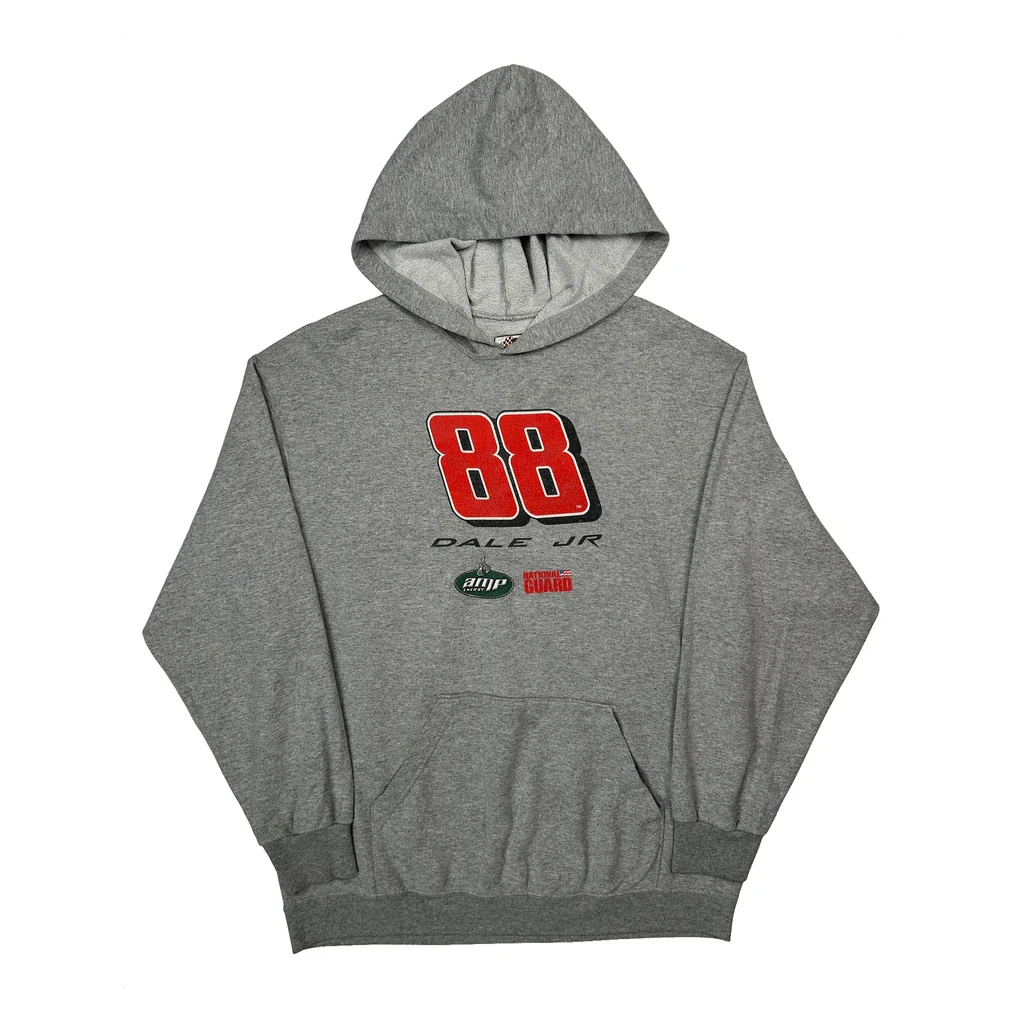 Dale Jr Winners Circle Nascar Hoodie - XL Grey Cotton Blend