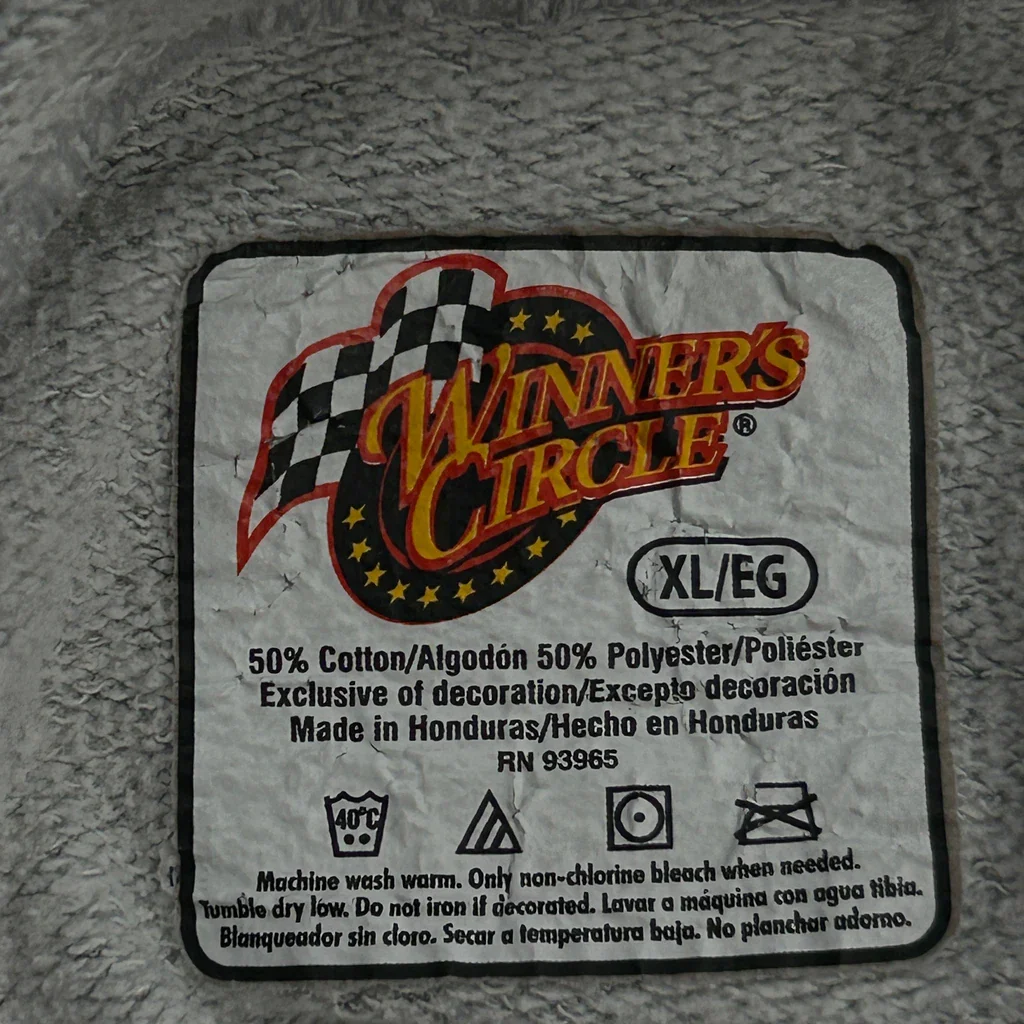 Dale Jr Winners Circle Nascar Hoodie - XL Grey Cotton Blend - Image 3