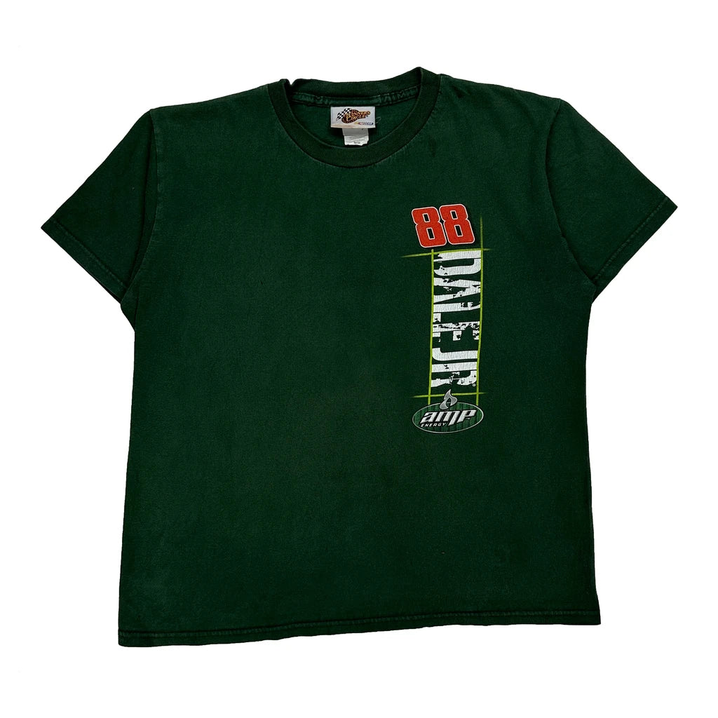 Dale Jr. Winners Circle Nascar T-Shirt - Medium Green Cotton