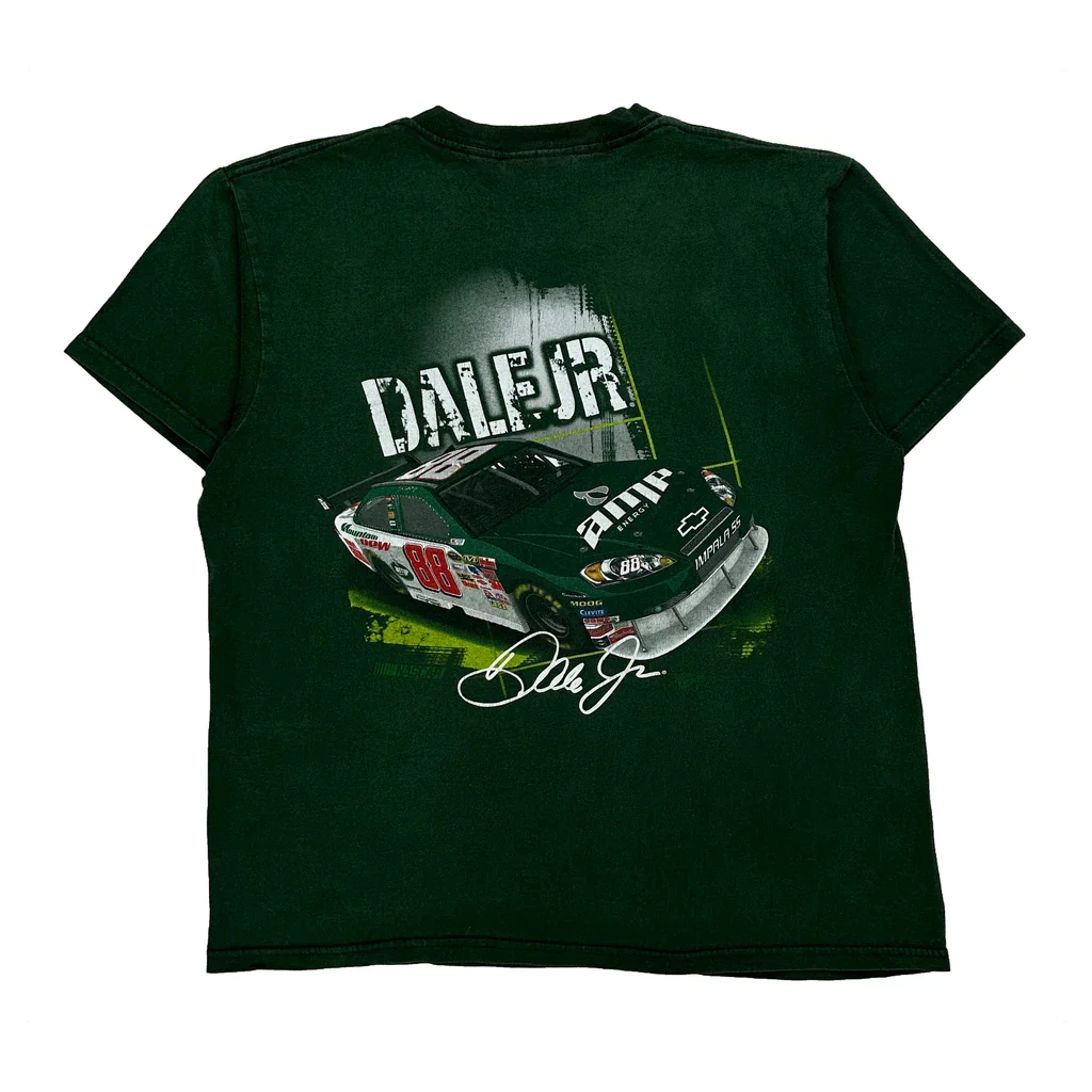 Dale Jr. Winners Circle Nascar T-Shirt - Medium Green Cotton - Image 2