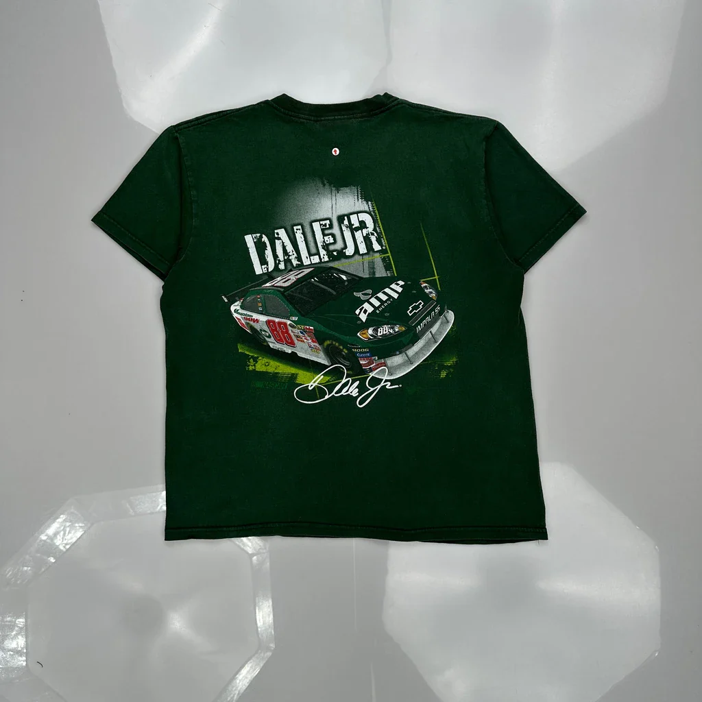 Dale Jr. Winners Circle Nascar T-Shirt - Medium Green Cotton - Image 3