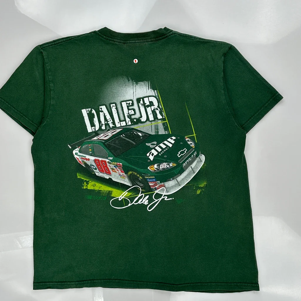 Dale Jr. Winners Circle Nascar T-Shirt - Medium Green Cotton - Image 4
