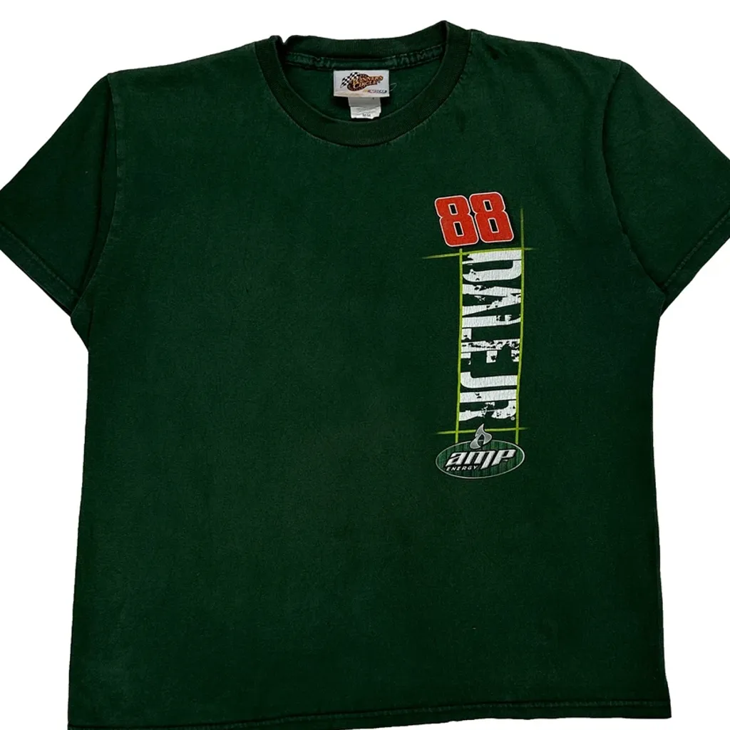 Dale Jr. Winners Circle Nascar T-Shirt - Medium Green Cotton - Image 6