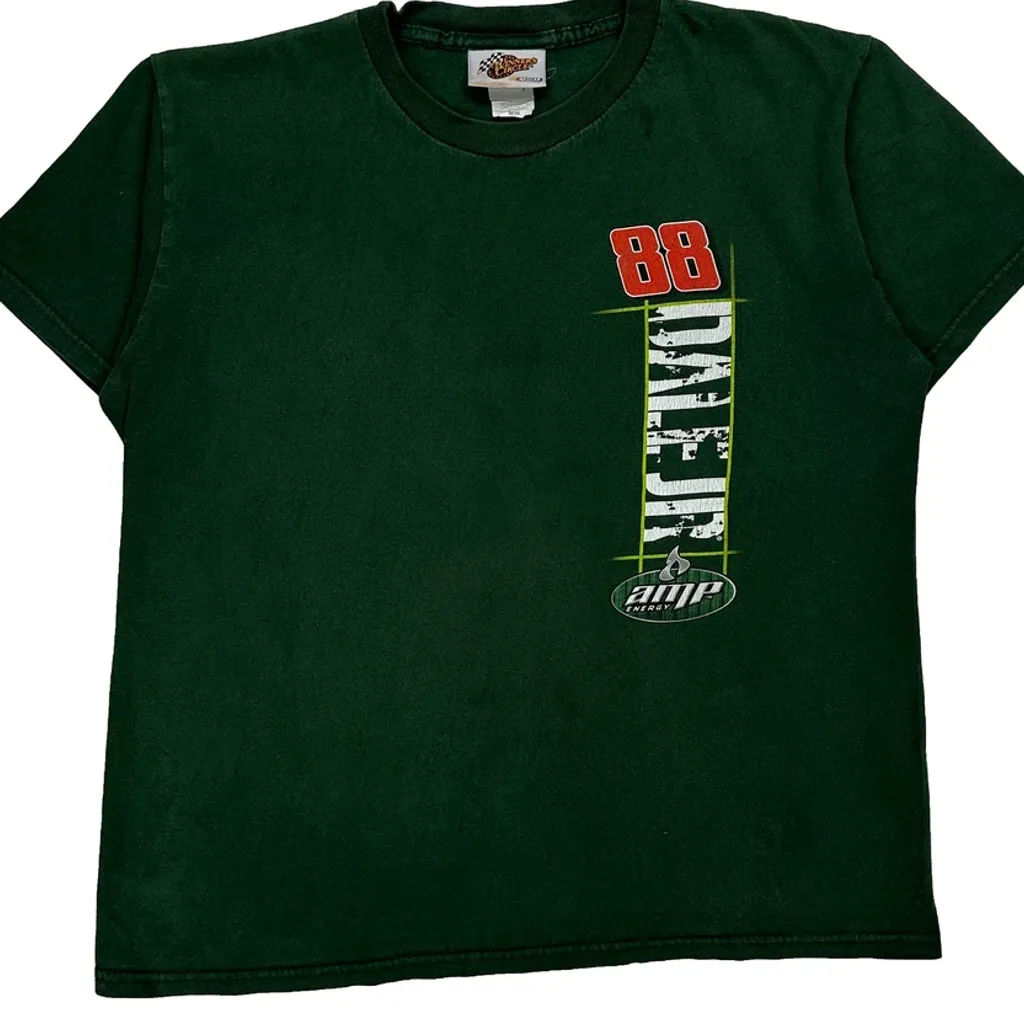 Dale Jr. Winners Circle Nascar T-Shirt - Medium Green Cotton - Image 7