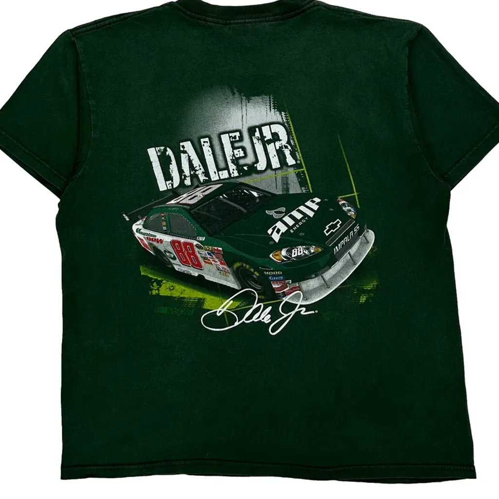 Dale Jr. Winners Circle Nascar T-Shirt - Medium Green Cotton - Image 9
