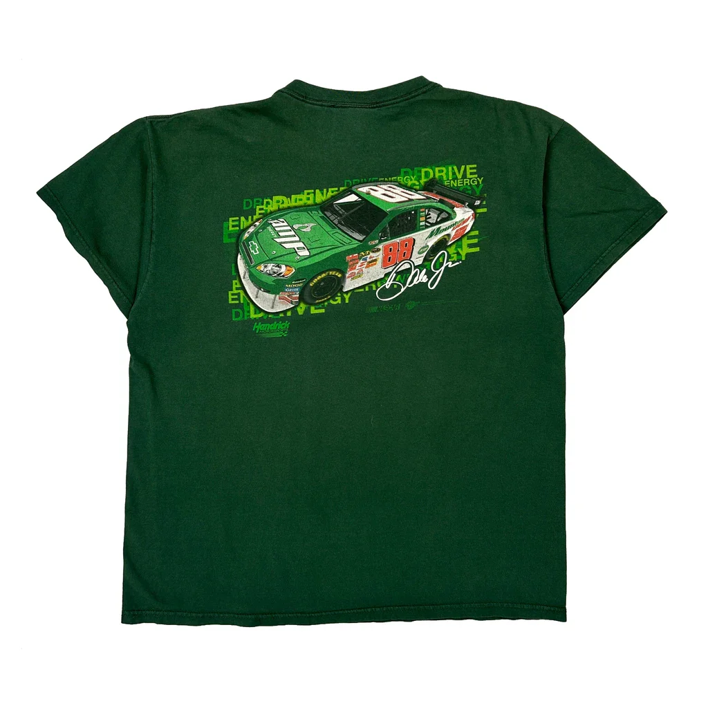 Dale Jr Winners Circle Nascar T-Shirt - XL Green Cotton - Image 2
