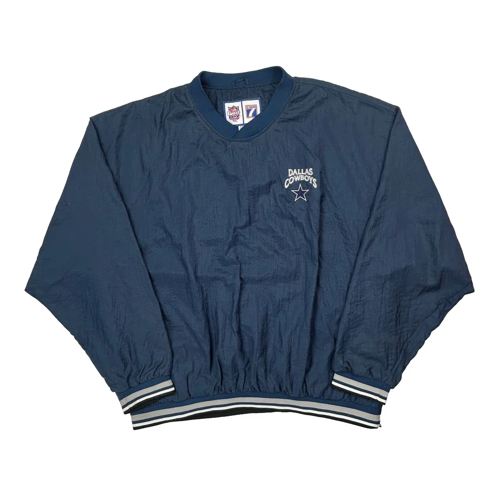 Dallas Cowboys Logo 7 Football Windbreaker - 2XL Blue Nylon