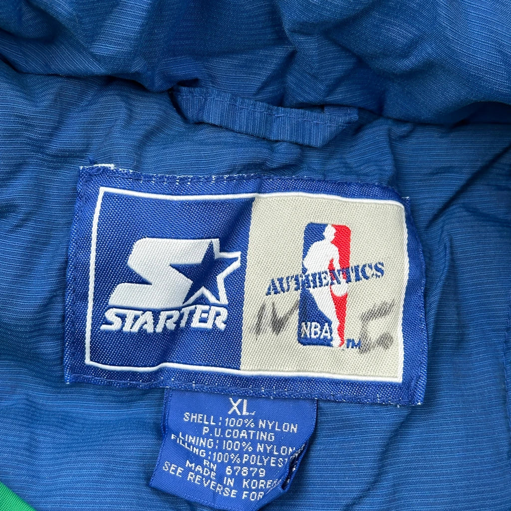 Dallas Mavericks Starter Graphic Windbreaker - XL Blue Nylon - Image 3