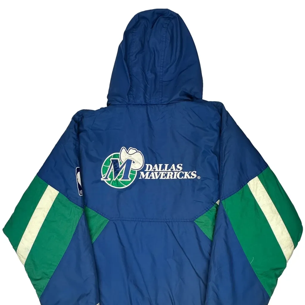 Dallas Mavericks Starter Graphic Windbreaker - XL Blue Nylon - Image 6